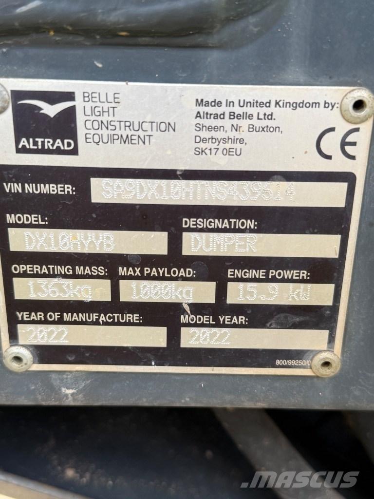 Belle DX1000HT Dumpers de obras