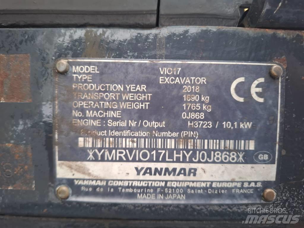 Yanmar Vio 17 Mini Escavadoras <7t