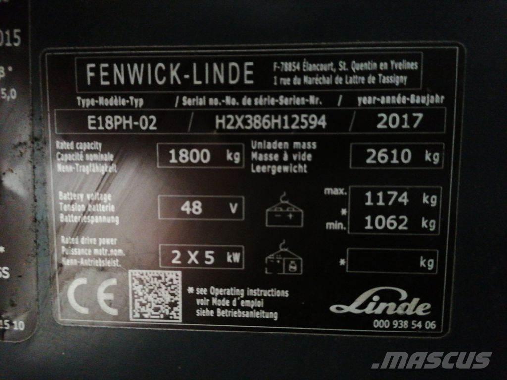 Linde E18PH Empilhadores eléctricos