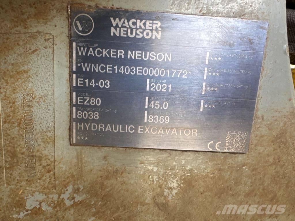 Wacker Neuson EZ80 Escavadoras de rastos