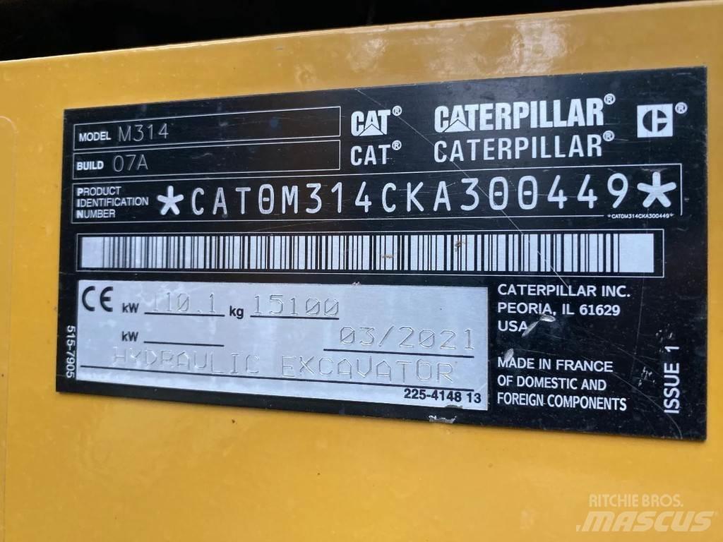 CAT 314 Next gen Escavadoras de rodas