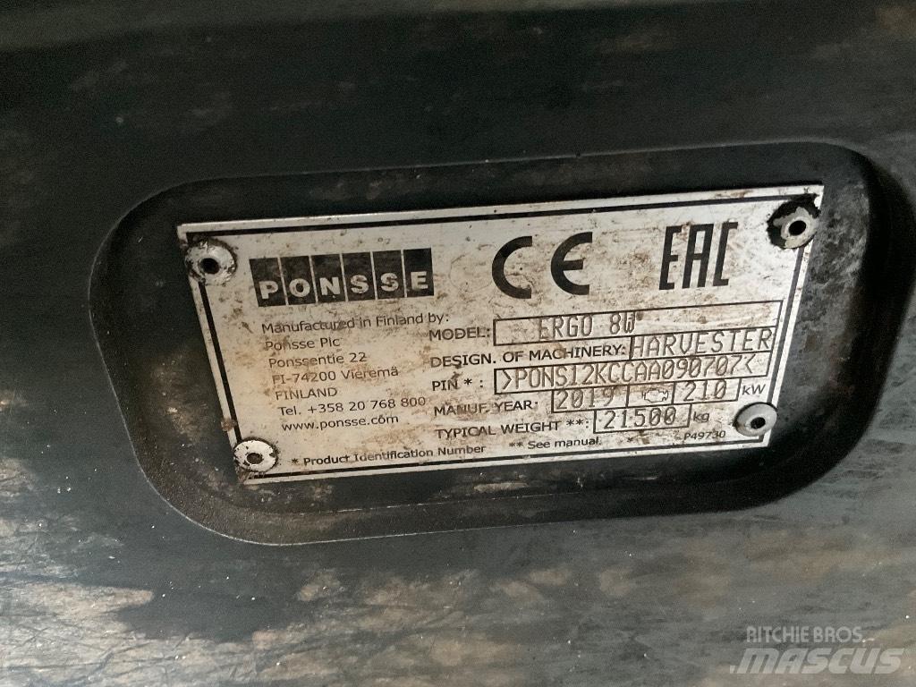 Ponsse ERGO 8W Processadores florestais