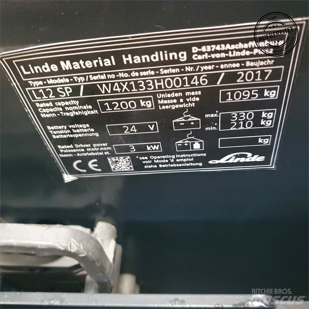 Linde L12SP Empilhador para operador externo