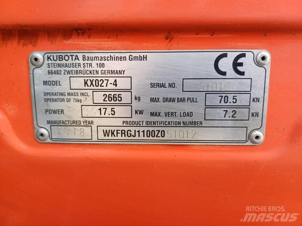 Kubota KX027-4 Mini Escavadoras <7t