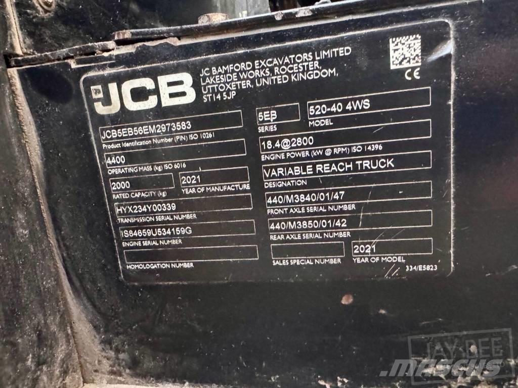 JCB 520-40 Manipuladores telescópicos