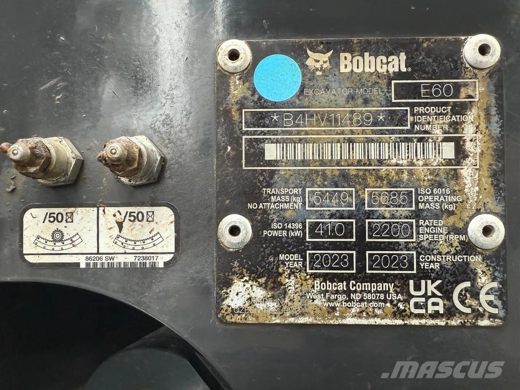 Bobcat E60 Mini Escavadoras <7t