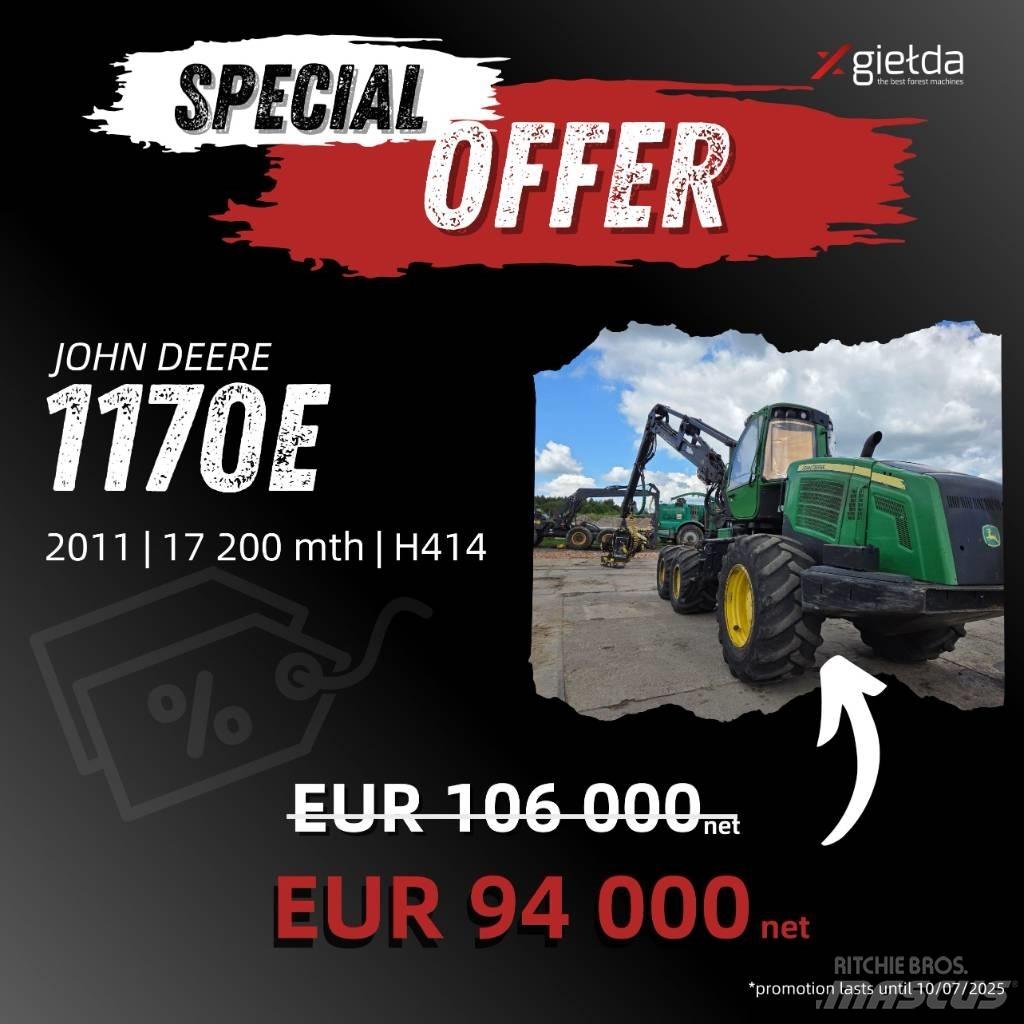John Deere 1170 E Processadores florestais