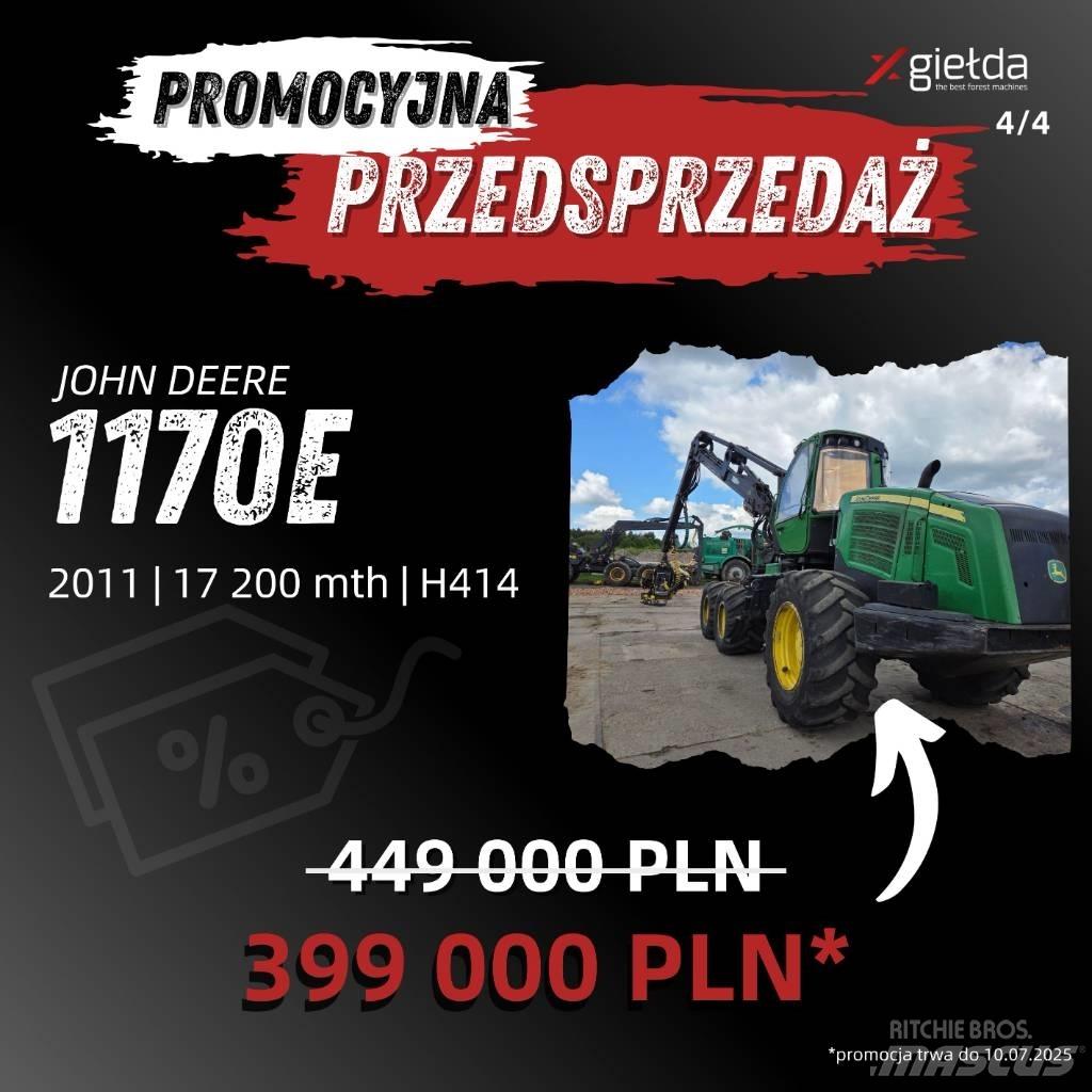 John Deere 1170 E Processadores florestais