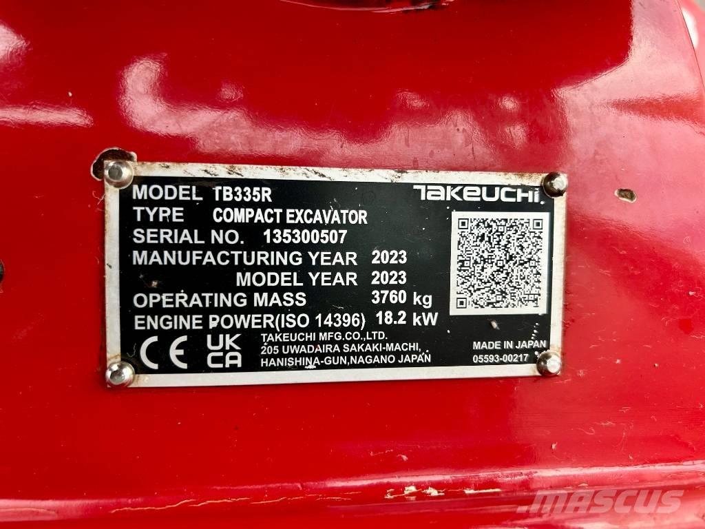 Takeuchi TB 335R V3 Mini Escavadoras <7t