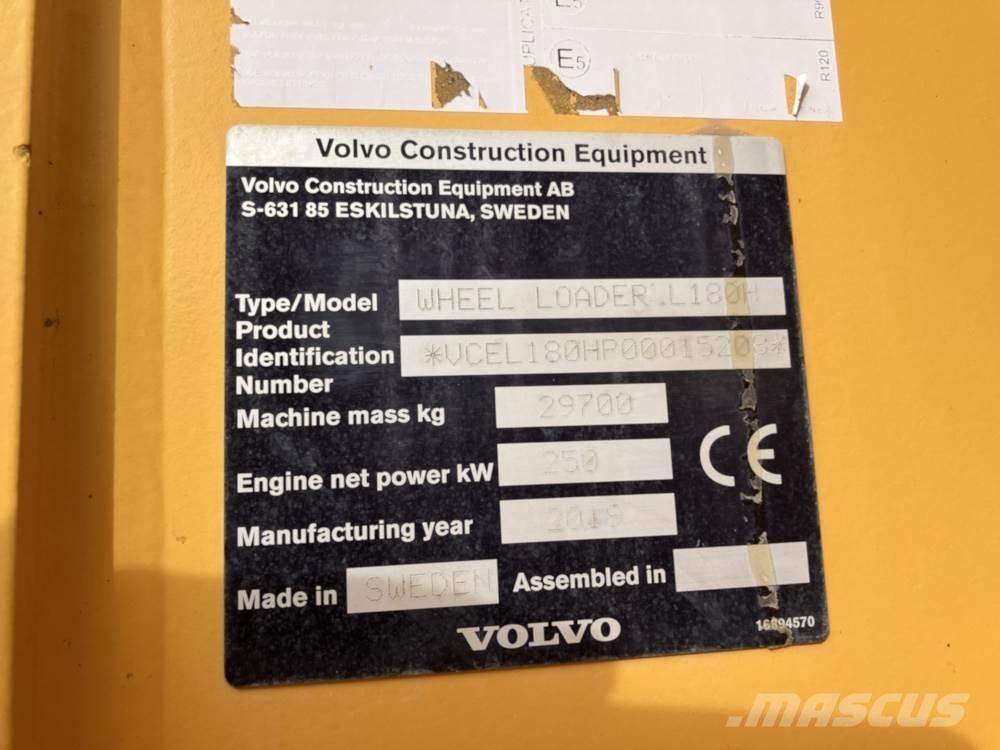 Volvo L180H Pás carregadoras de rodas