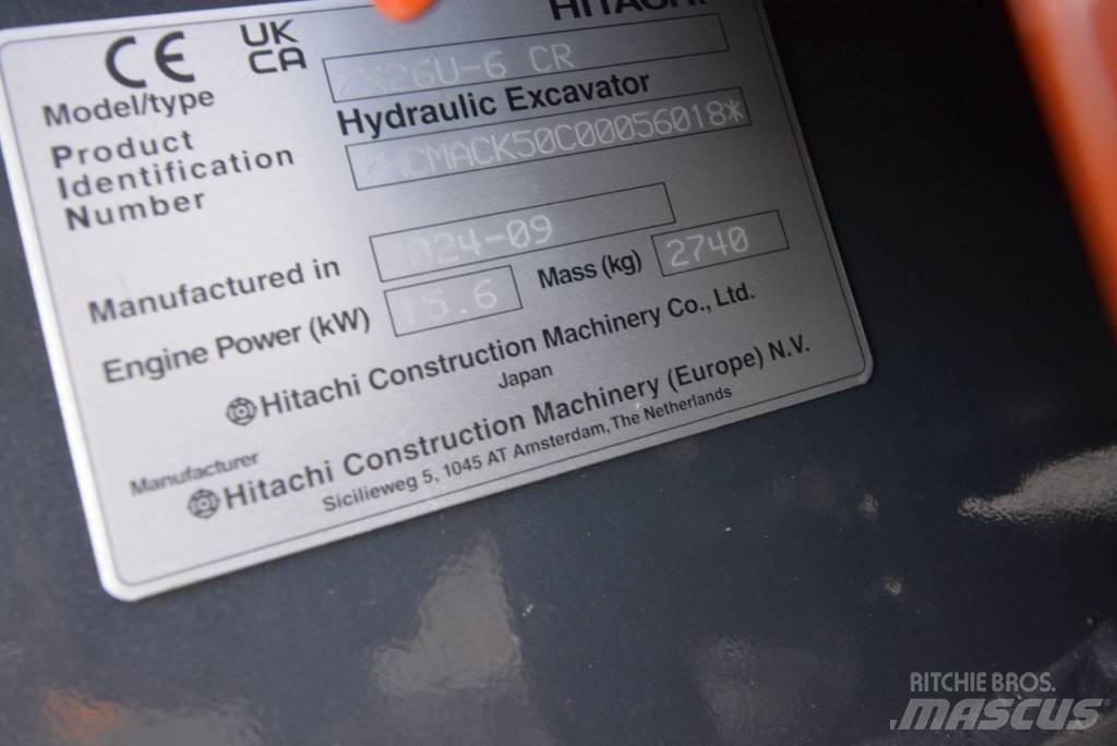 Hitachi ZX 26 U-6 Mini Escavadoras <7t