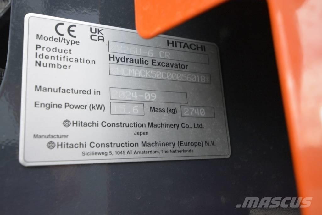 Hitachi ZX 26 U-6 Mini Escavadoras <7t