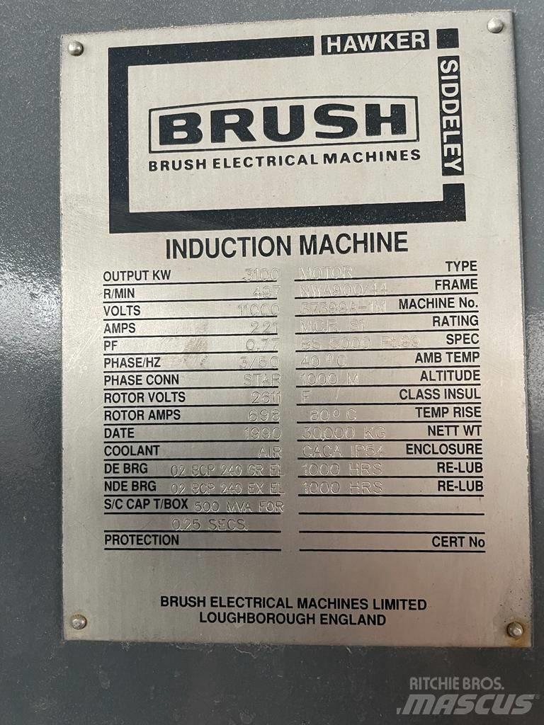  Brush 3100kW Motor Peças de substituição de equipamento de resíduos, reciclagem e pedreiras