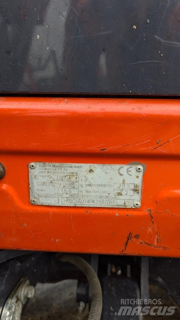 Kubota U 27-4 Mini Escavadoras <7t
