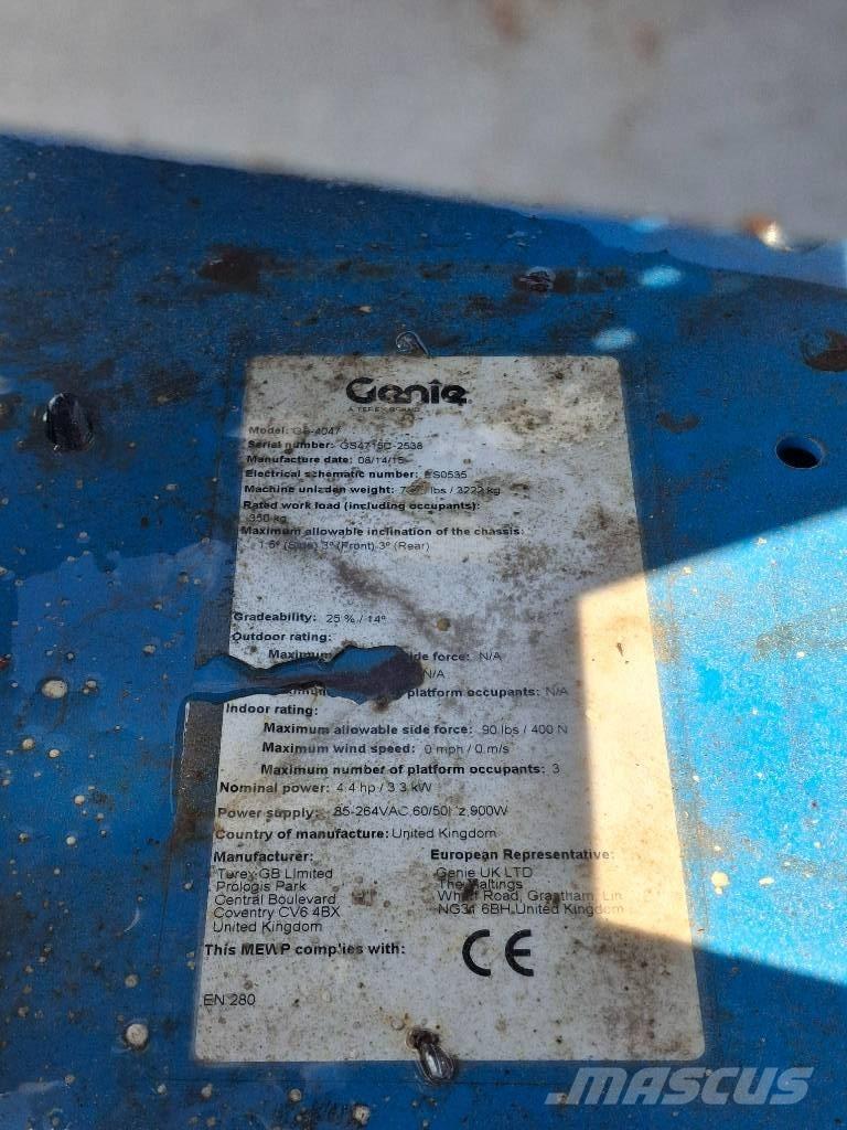 Genie GS4047 Elevadores de tesoura