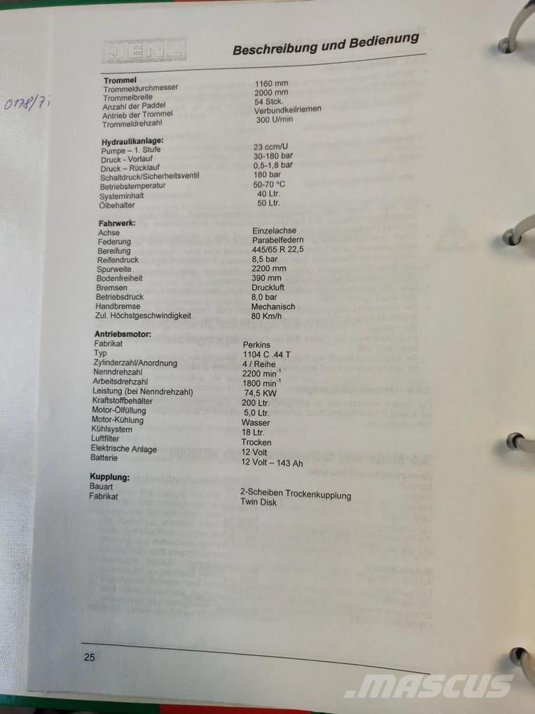 JENZ MU 2000D Trituradoras de lixo