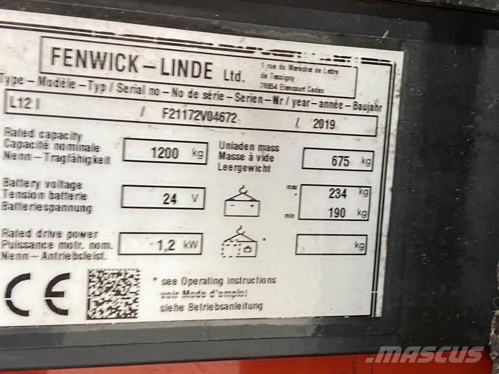 Linde L12 I Empilhador para operador externo