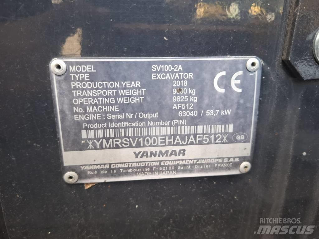 Yanmar SV 100-2A Escavadoras Midi 7t - 12t