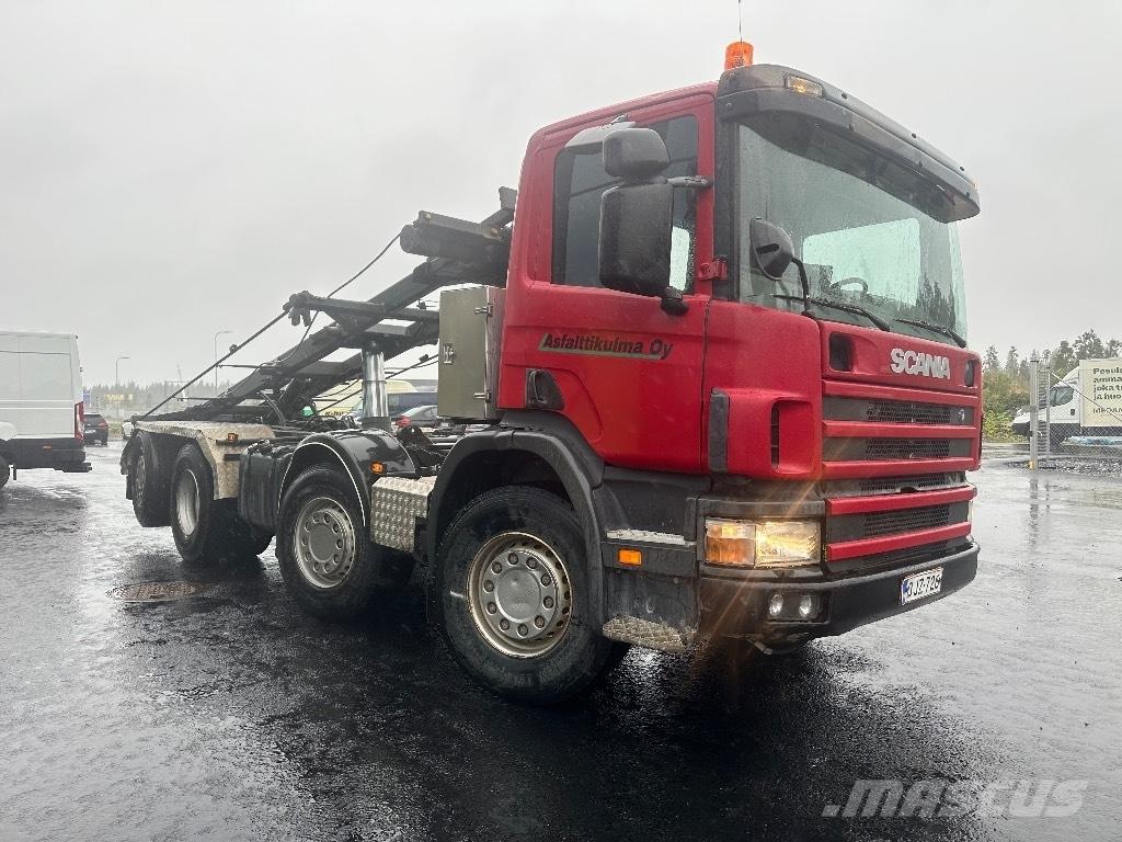 Scania P114 8x2*6 Camiões caixa desmontável com elevador de cabo