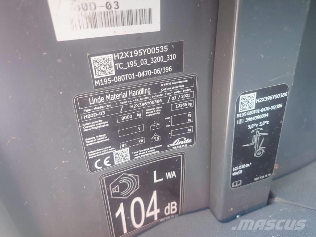 Linde H80D/396-03 Empilhadores Diesel