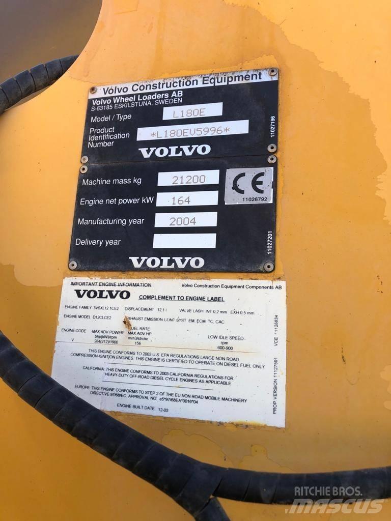 Volvo L 180 E Pás carregadoras de rodas