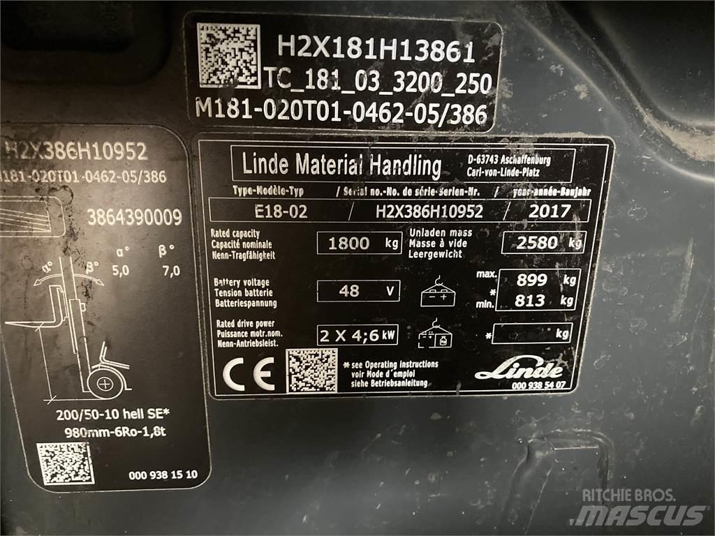 Linde E18 Empilhadores eléctricos