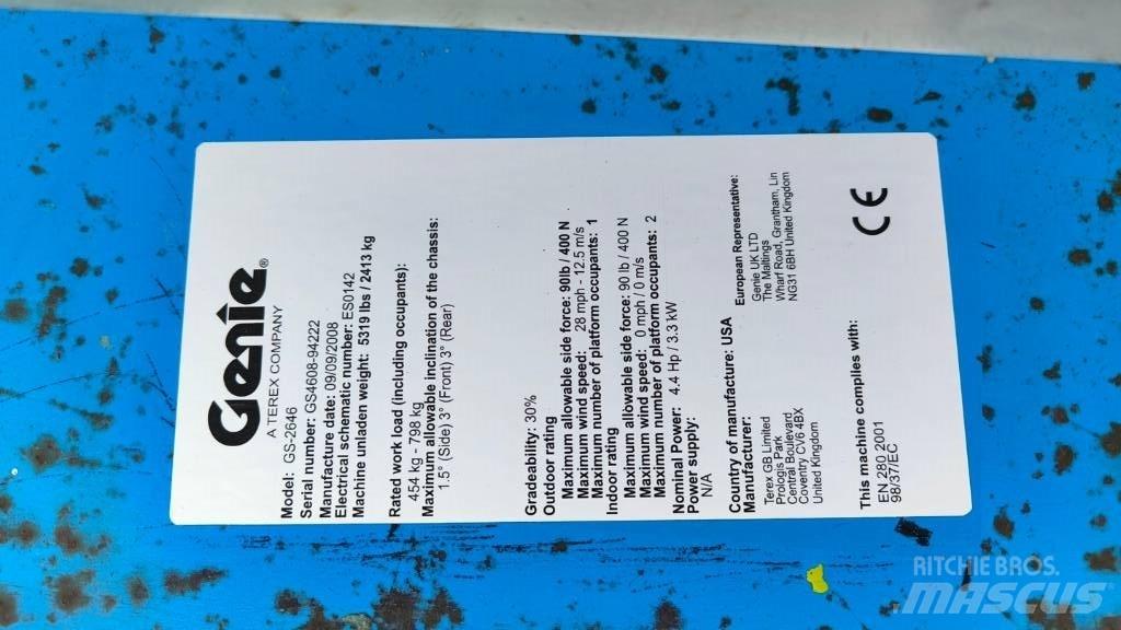 Genie GS 2646 Elevadores de tesoura