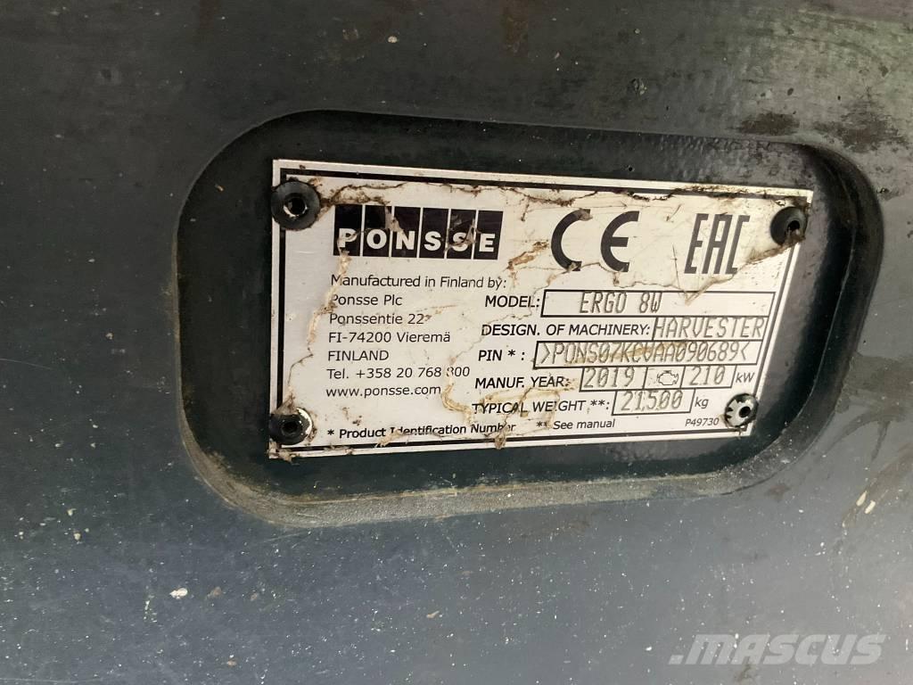 Ponsse Ergo 8W Processadores florestais