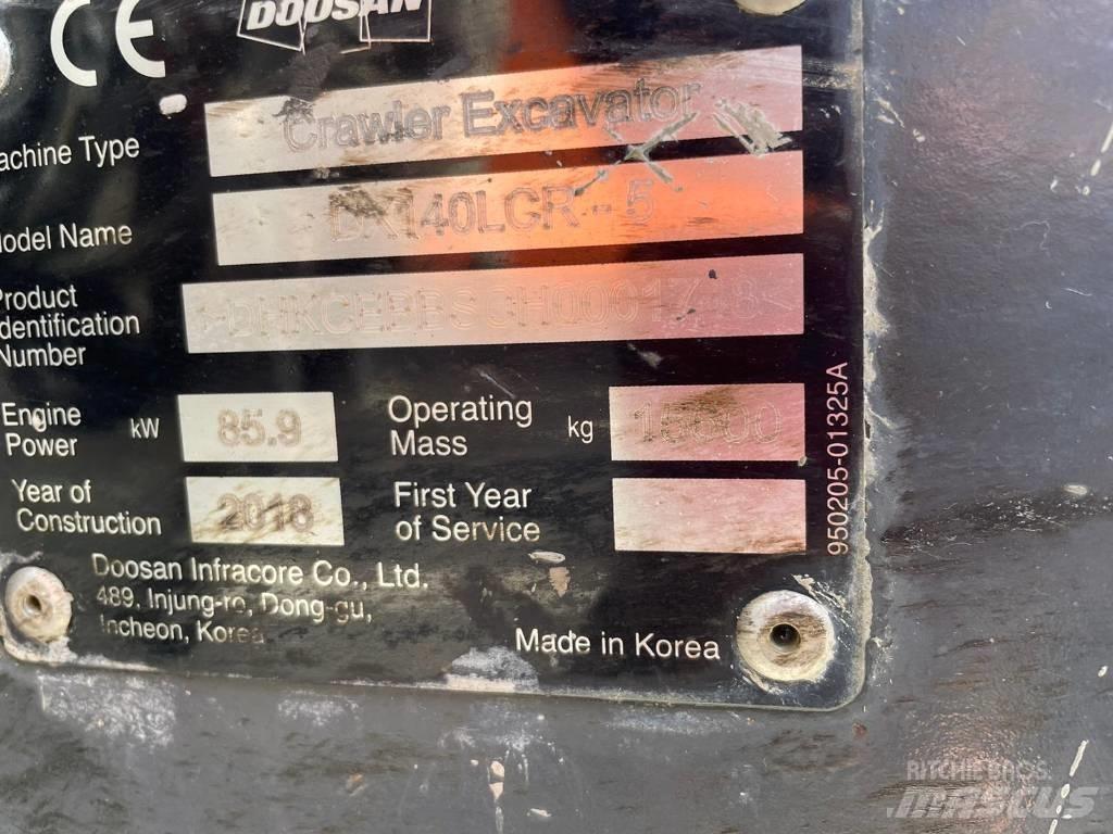 Doosan DX 140 LCR Escavadoras de rastos