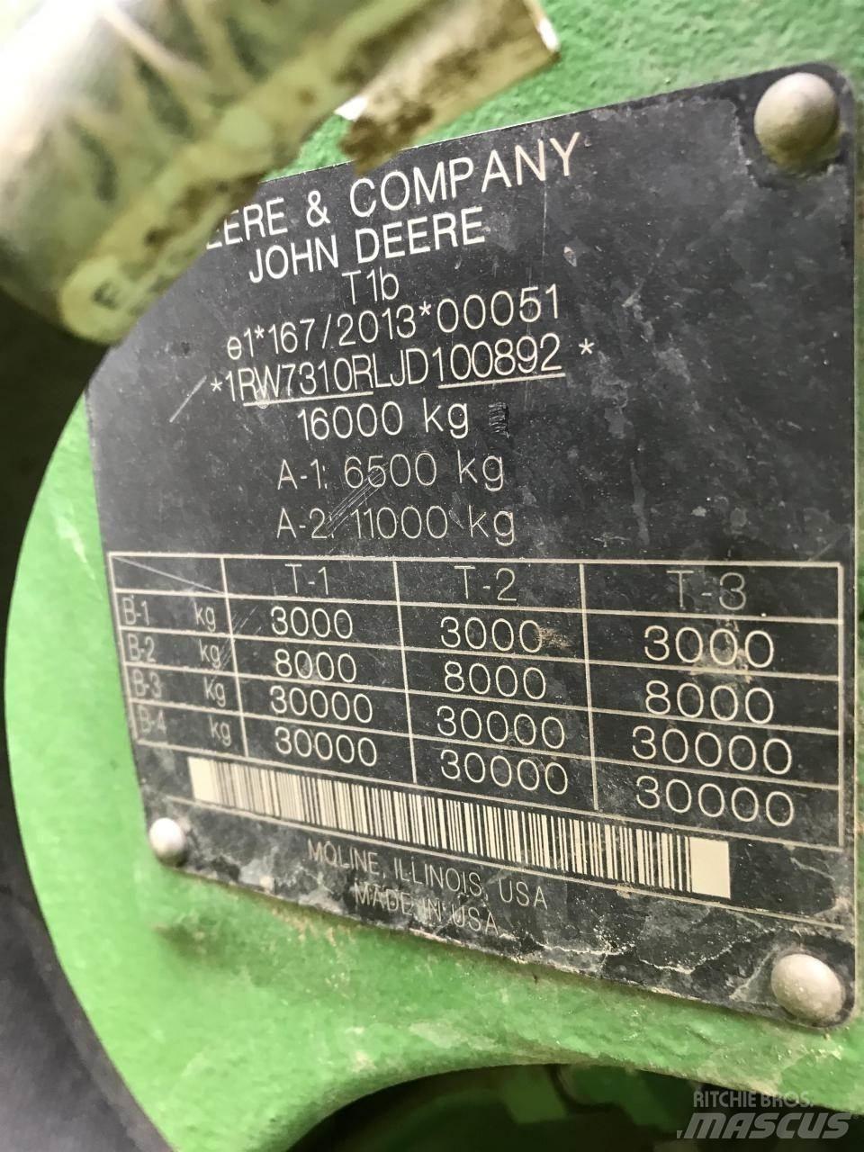 John Deere 7310R Tratores Agrícolas usados