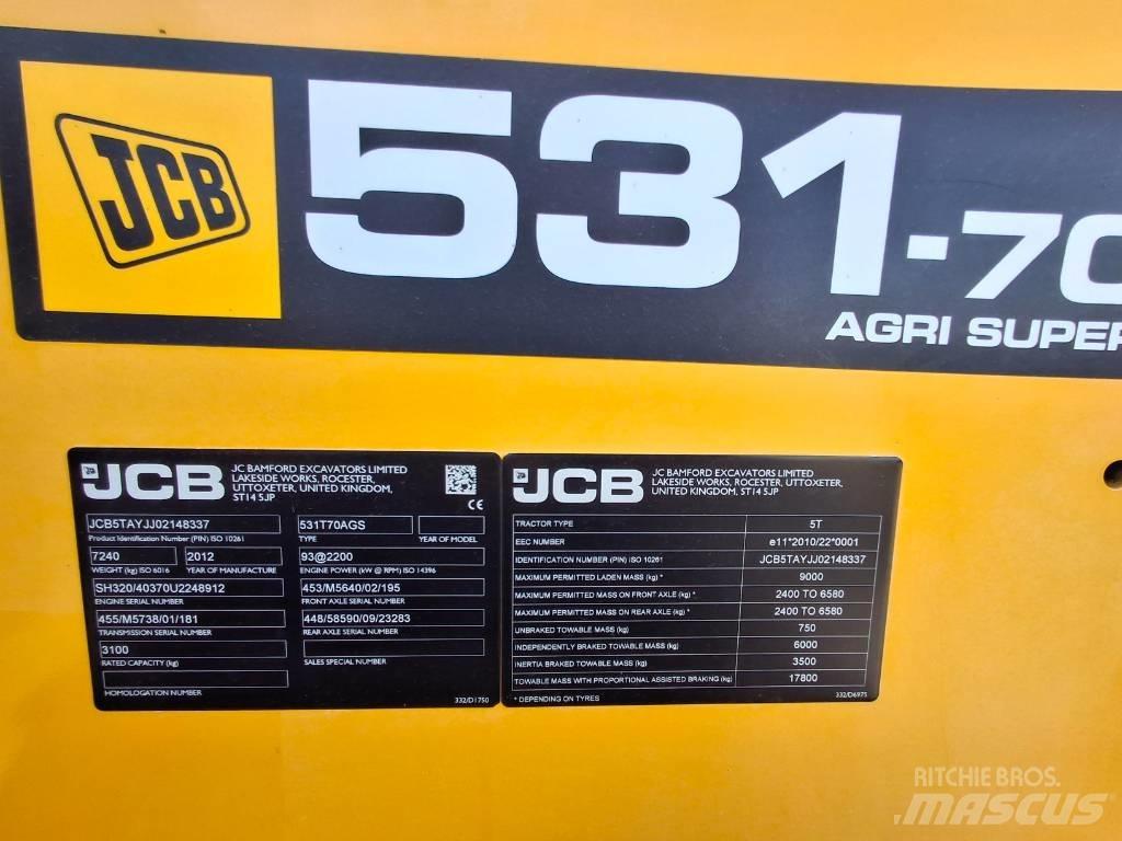JCB 531-70 Telescópicas para Agricultura