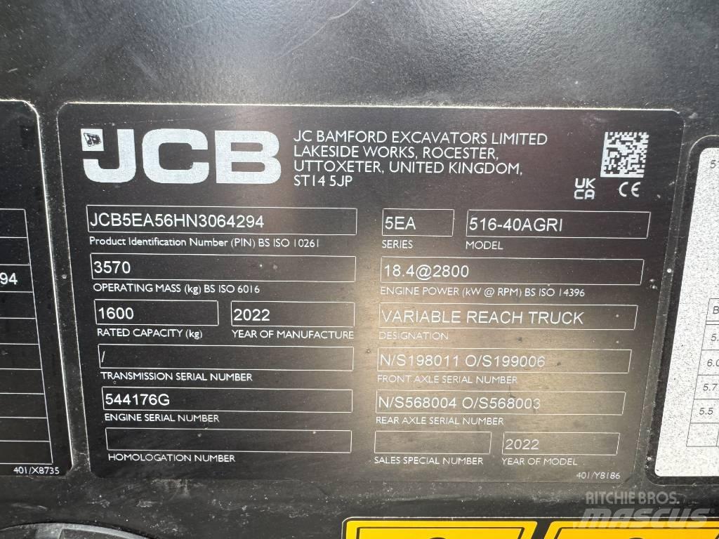 JCB 516-40AGRI Manipuladores telescópicos