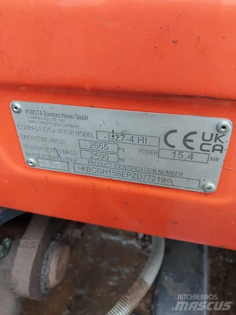 Kubota U 27-4 Mini Escavadoras <7t