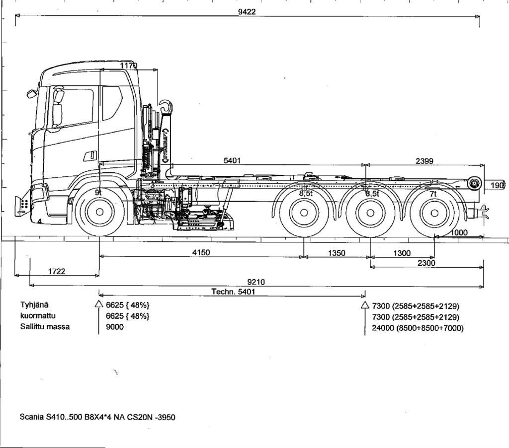 Scania R590 8x4 Camiões Ampliroll