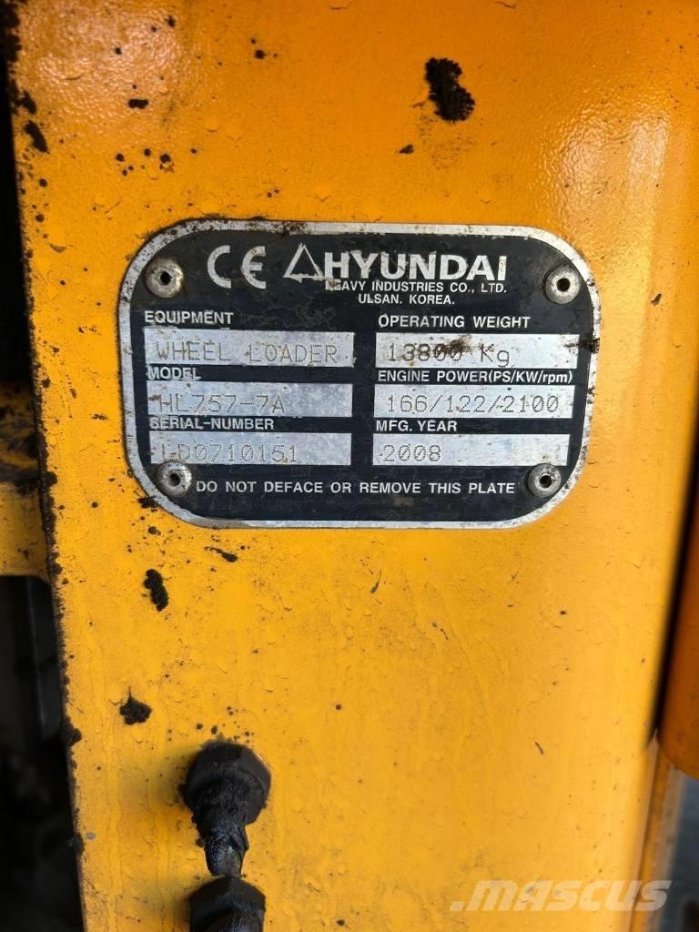 Hyundai HL 757-7 A Pás carregadoras de rodas