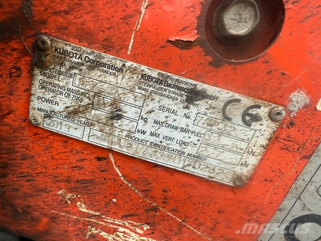 Kubota U 17-3 Mini Escavadoras <7t