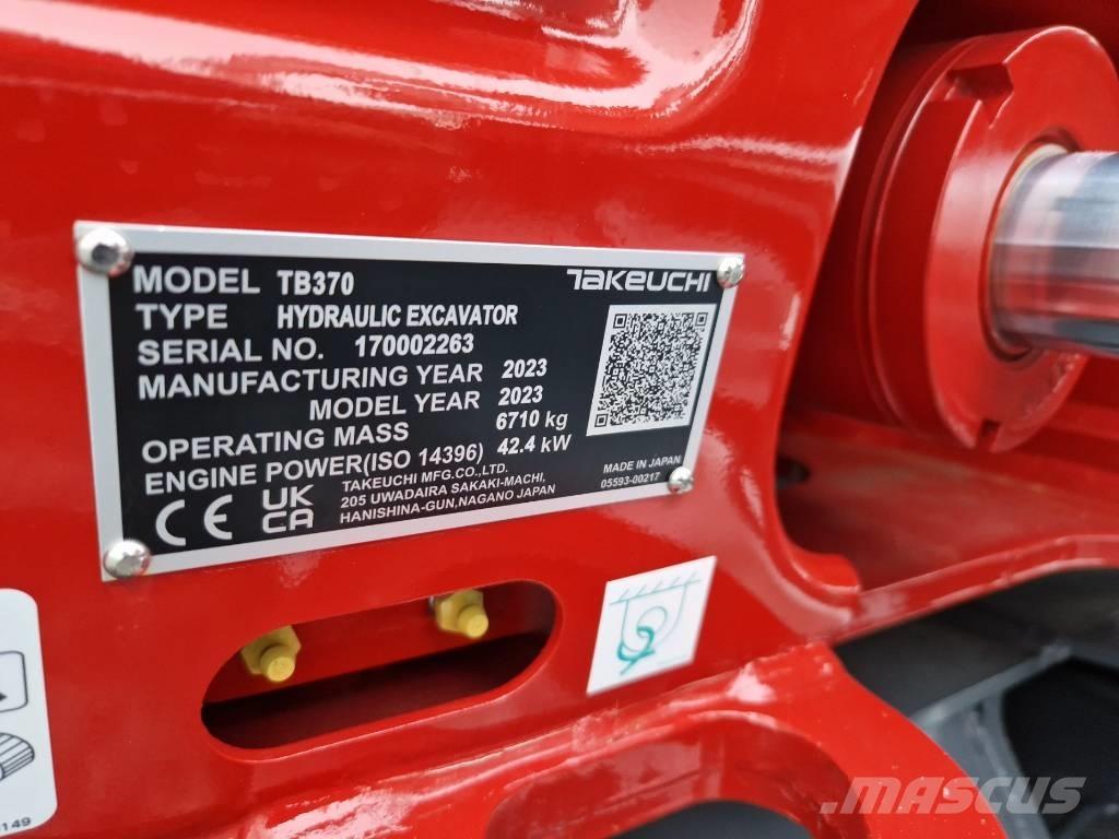 Takeuchi TB370 Mini Escavadoras <7t