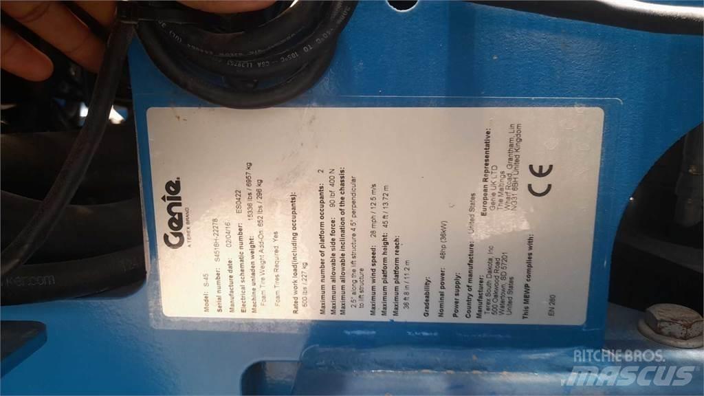 Genie S45 Elevadores braços Telescópicos