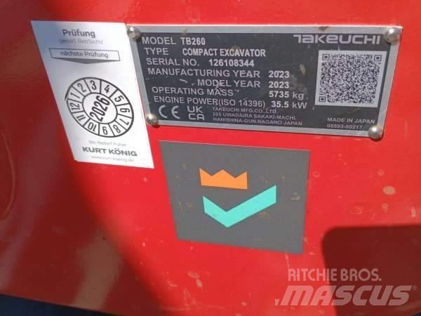 Takeuchi TB 260 Mini Escavadoras <7t