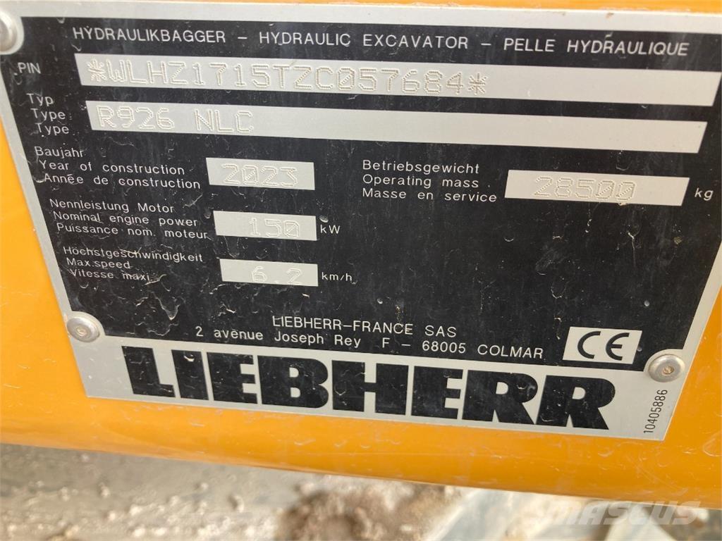 Liebherr R926 Escavadoras de rastos
