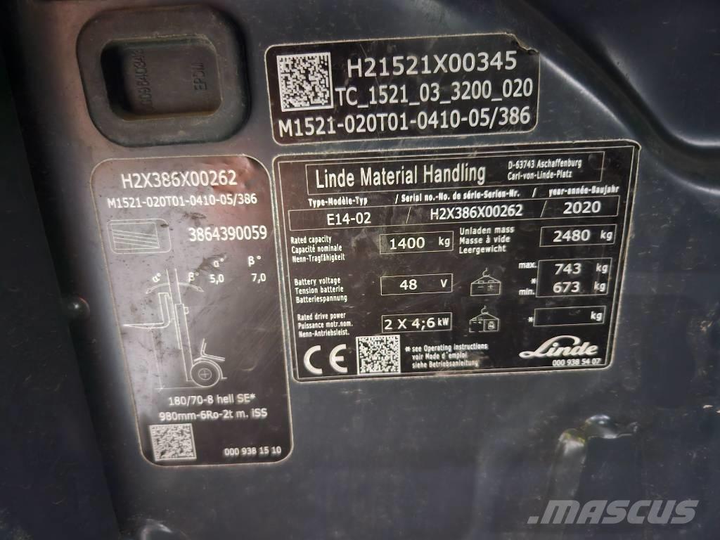 Linde E14 Empilhadores eléctricos