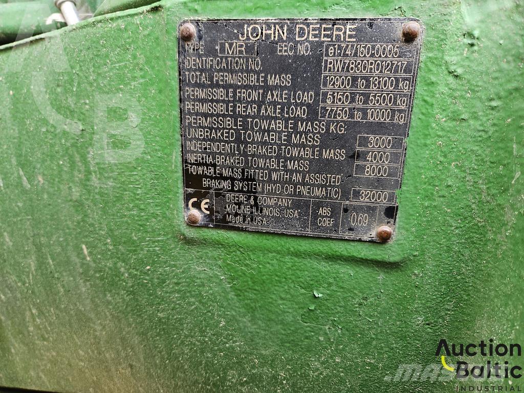 John Deere 7830 Tratores Agrícolas usados