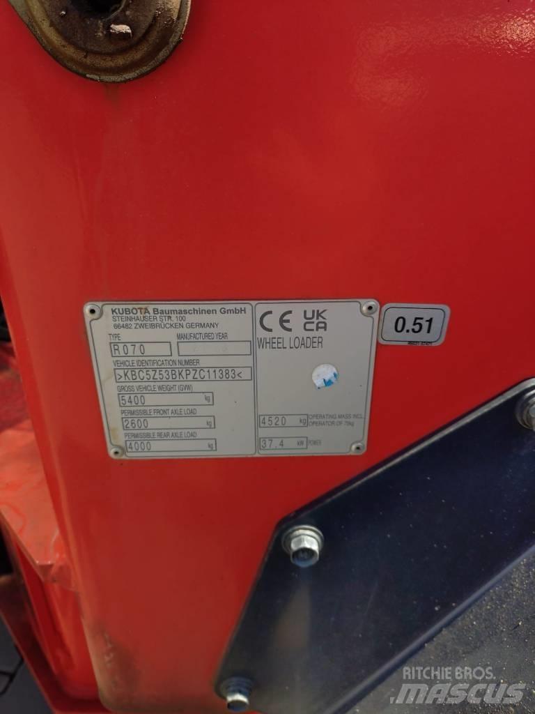 Kubota R 070 Pás carregadoras de rodas