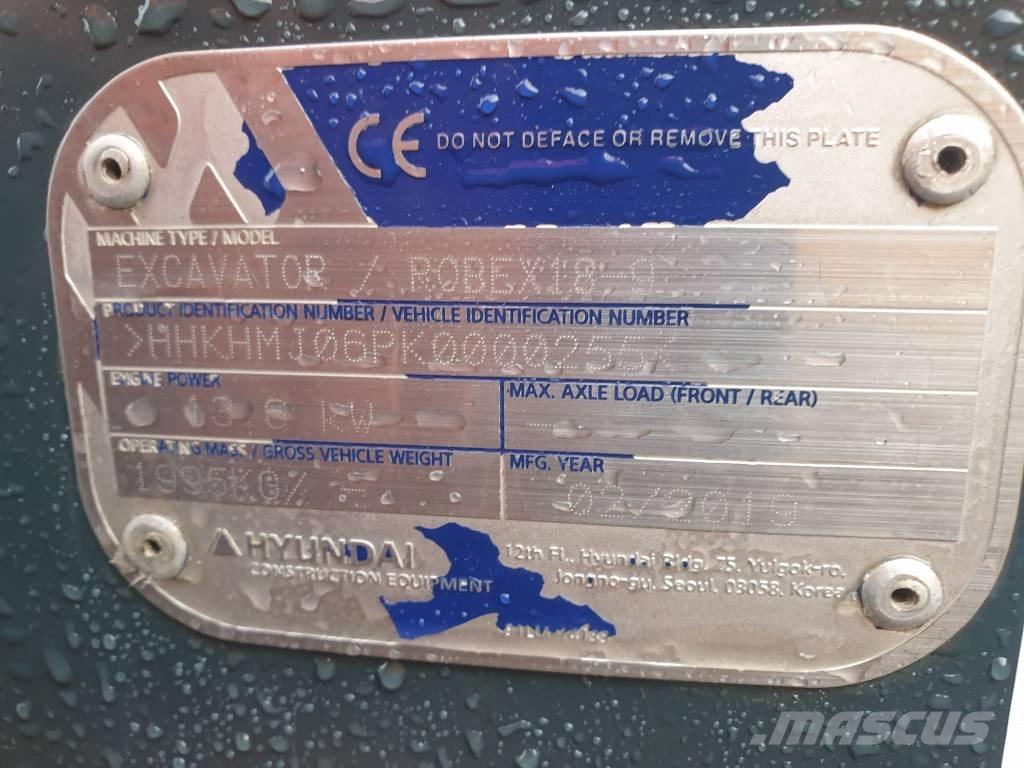 Hyundai Robex 18-9 Mini Escavadoras <7t