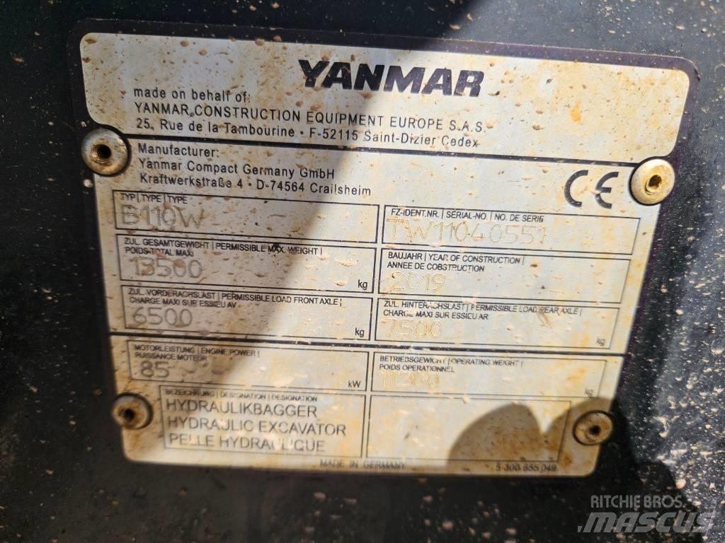 Yanmar B 110 W Retroescavadoras