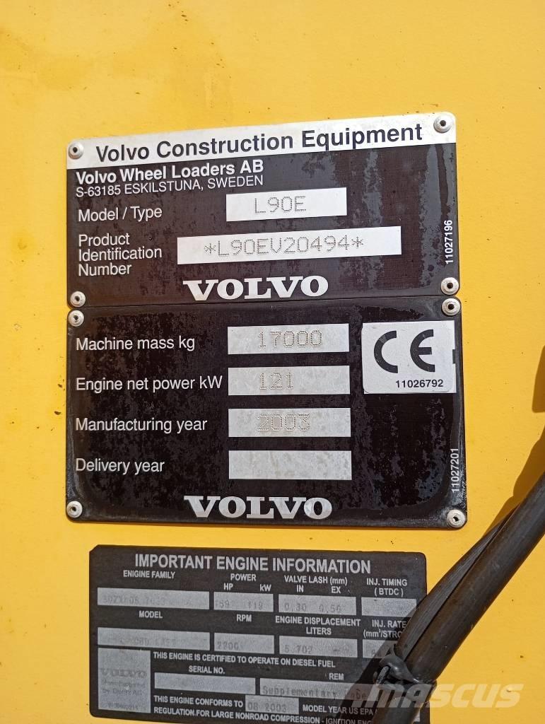 Volvo Radlader L90E Pás carregadoras de rodas
