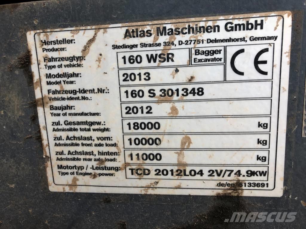 Atlas 160 WSR Escavadoras de rodas