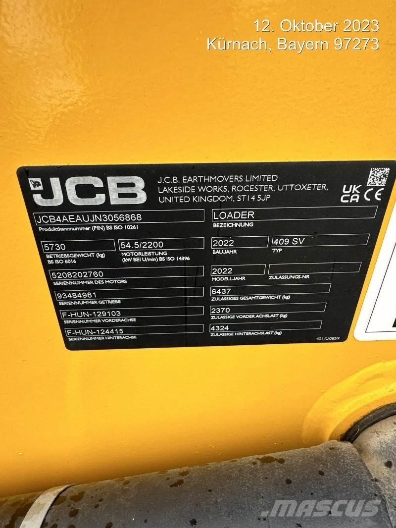 JCB 409 Pás carregadoras de rodas