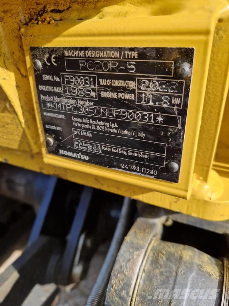 Komatsu PC 20 R-5 Mini Escavadoras <7t