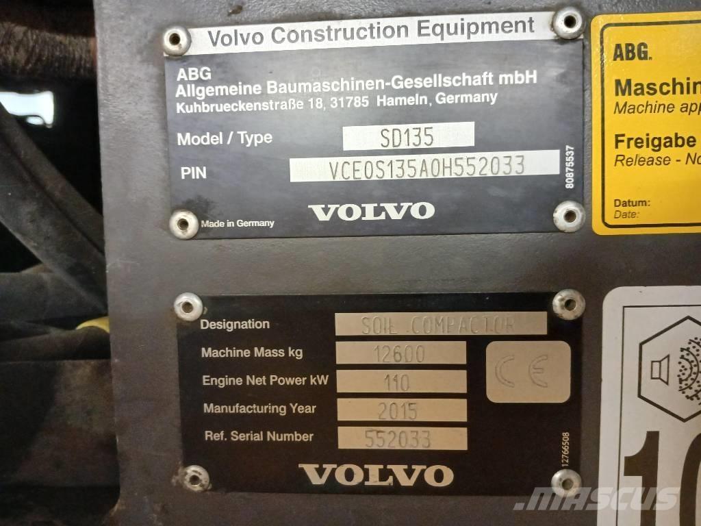 Volvo SD135, Vält Cilindros Compactadores monocilíndricos